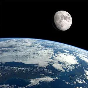 Moon view from Earth